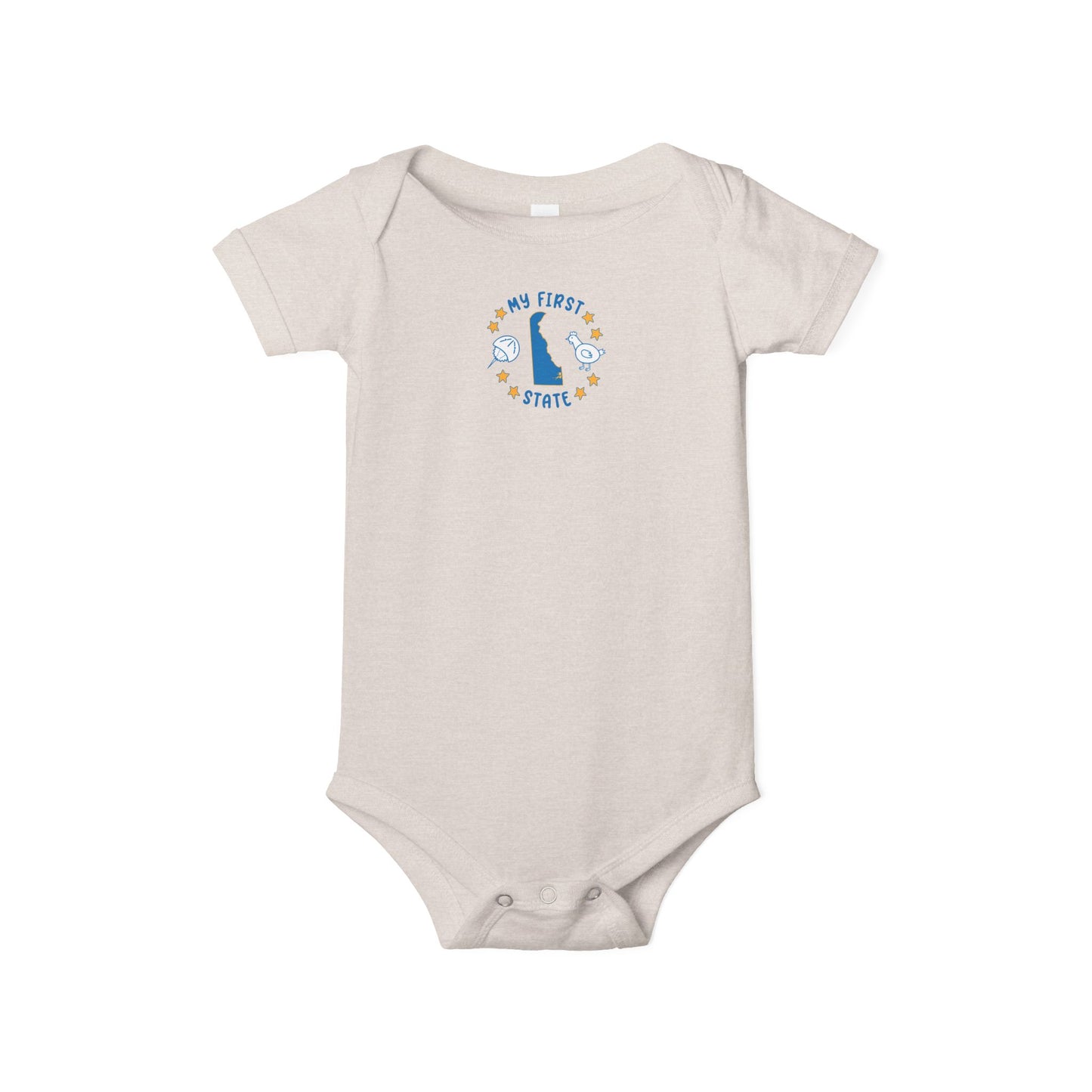 My First State Cute Delaware Baby Onesie