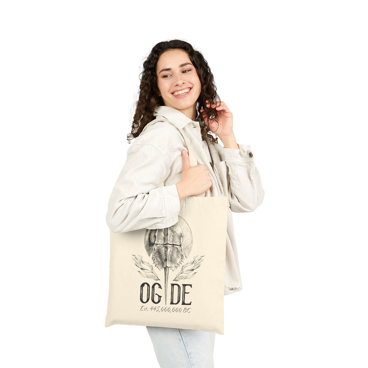 OG DE Horseshoe Crab Cotton Canvas Tote Bag