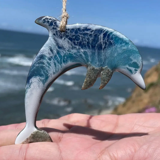 Ocean Blue Dolphin Ornament