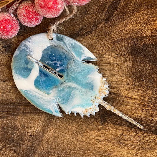 Ocean Blue Horseshoe Crab Ornament