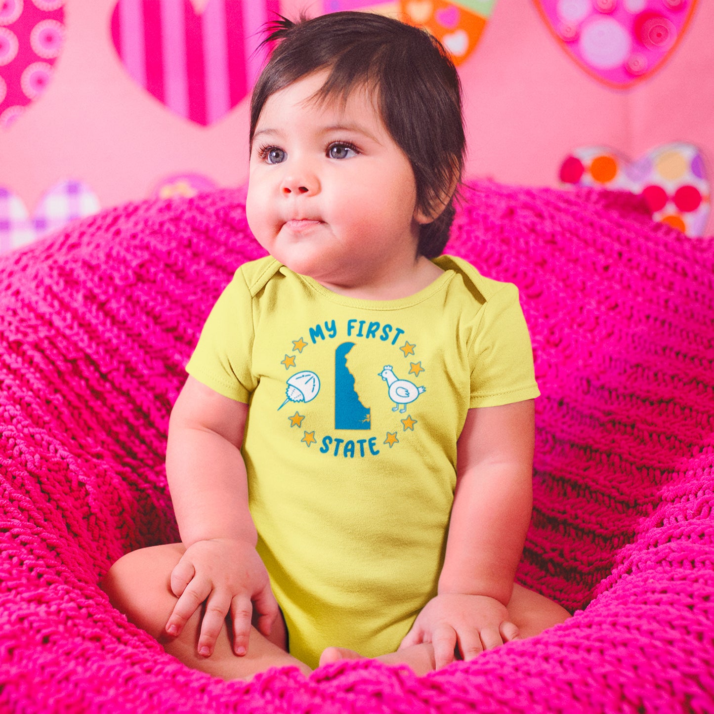 My First State Cute Delaware Baby Onesie