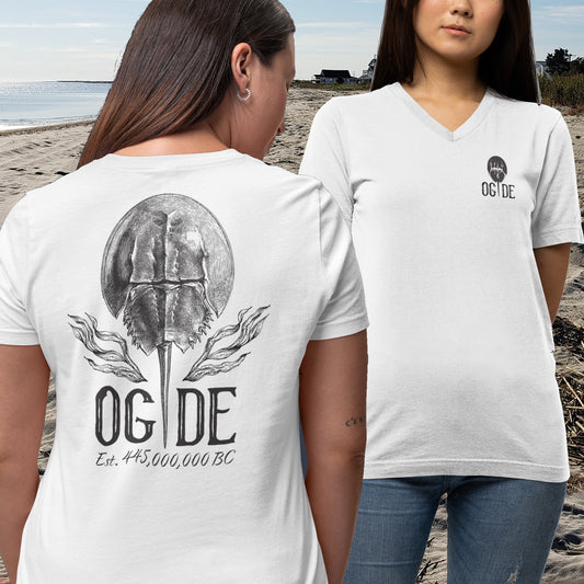 OG DE Horse Shoe Crab V-Neck Tee